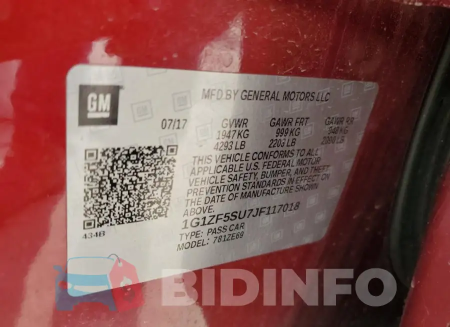 1G1ZF5SU7JF117018 Photo# 12