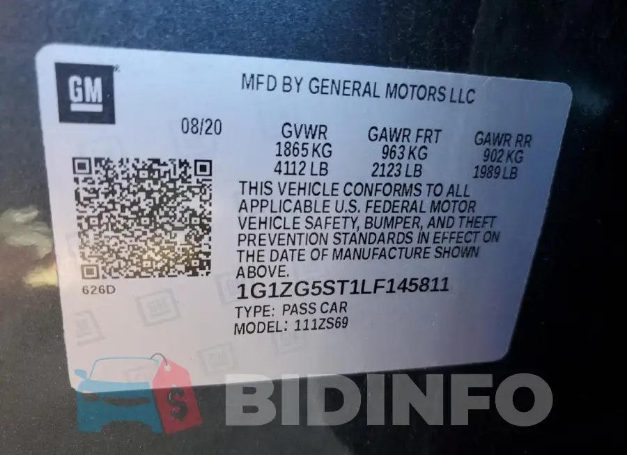 1G1ZG5ST1LF145811 Photo# 12