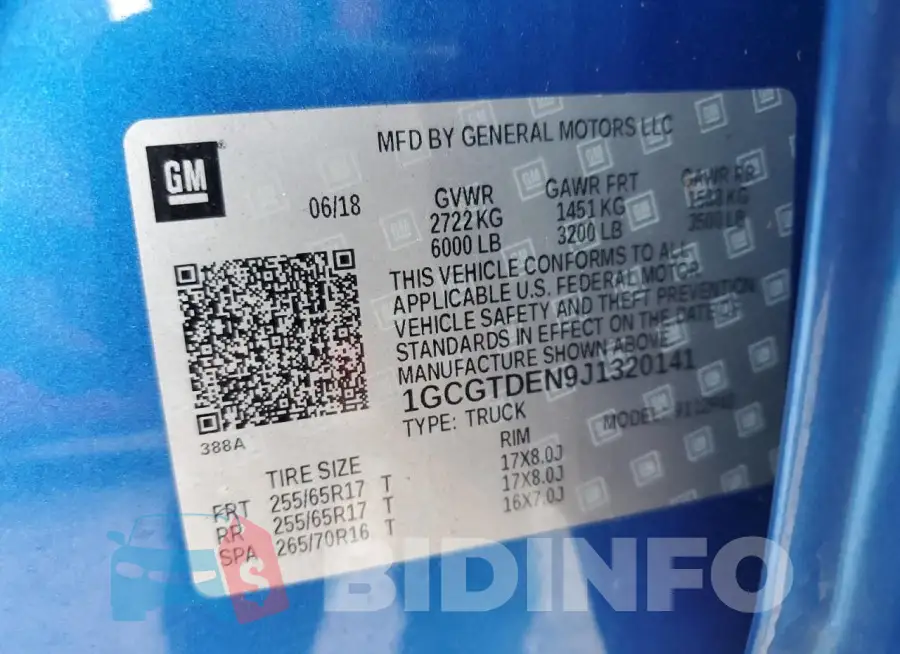 1GCGTDEN9J1320141 Photo# 13