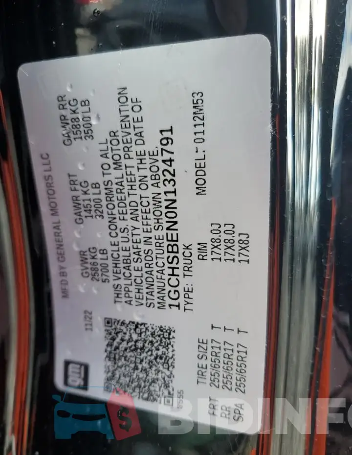1GCHSBEN0N1324791 Photo# 12