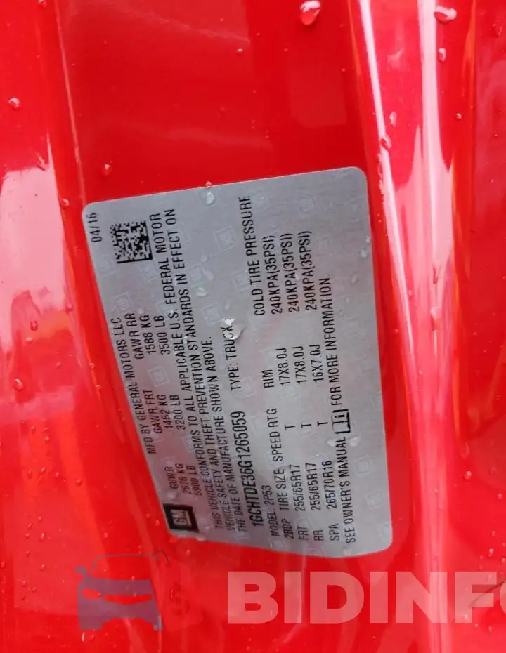 1GCHTDE36G1265059 Photo# 12