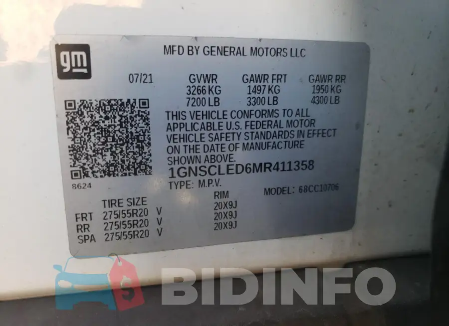 1GNSCLED6MR411358 Photo# 13