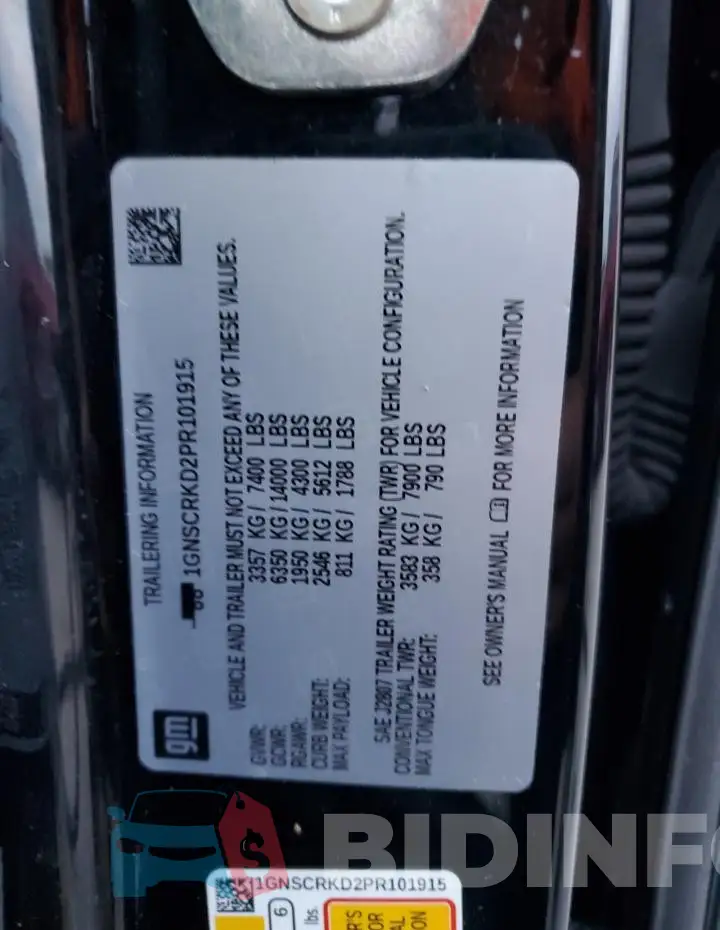 1GNSCRKD2PR101915 Photo# 14