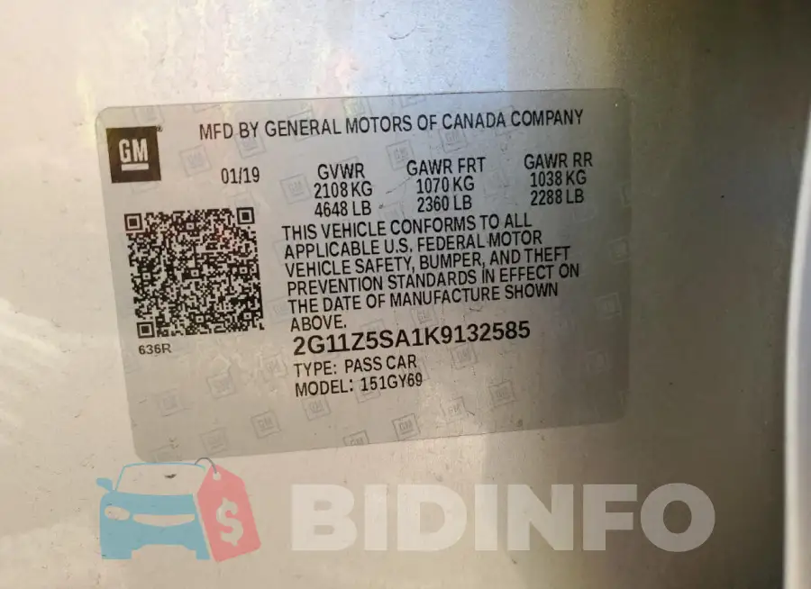 2G11Z5SA1K9132585 Photo# 12