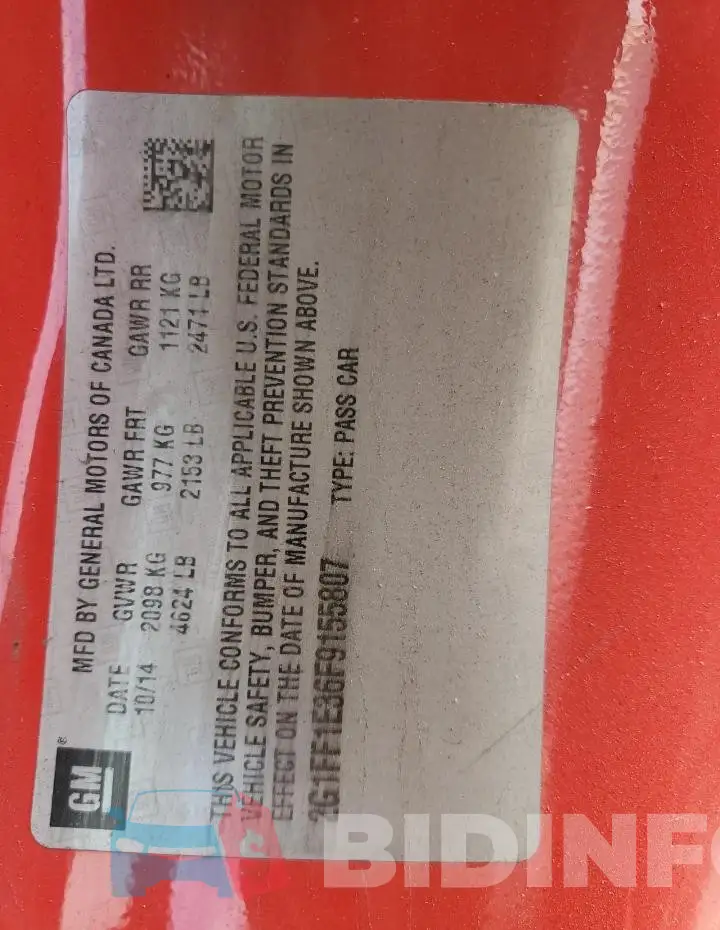 2G1FF1E36F9155807 Photo# 13