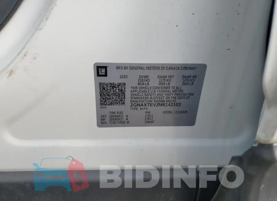 2GNAXTEV2M6142103 Photo# 12