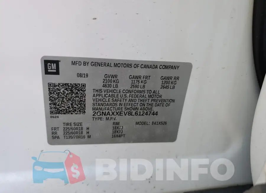 2GNAXXEV8L6124744 Photo# 13