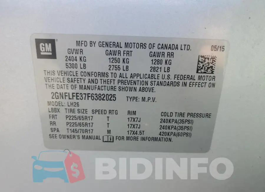 2GNFLFE37F6382025 Photo# 13