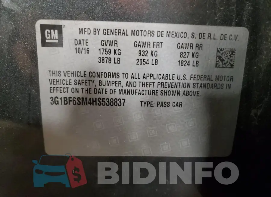 3G1BF6SM4HS538837 Photo# 12