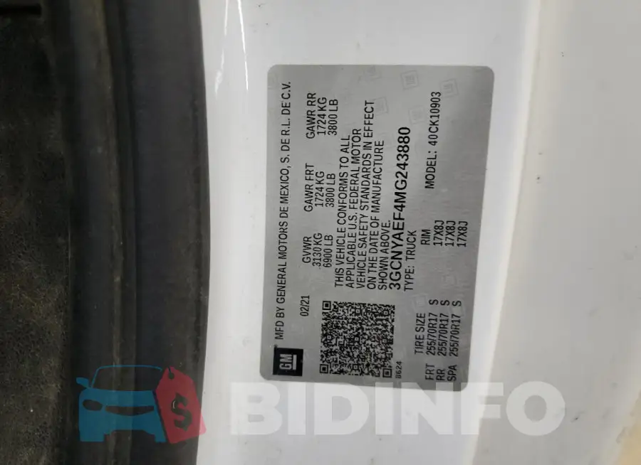 3GCNYAEF4MG243880 Photo# 12