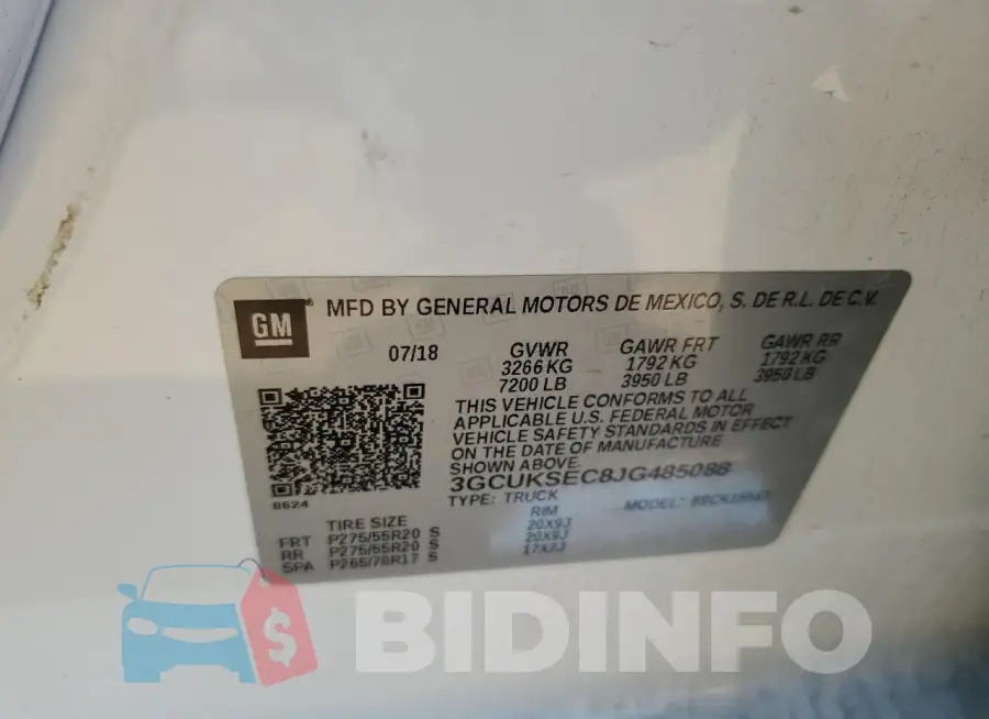 3GCUKSEC8JG485088 Photo# 12