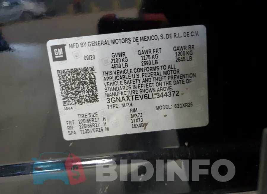 3GNAXTEV6LL344372 Photo# 14