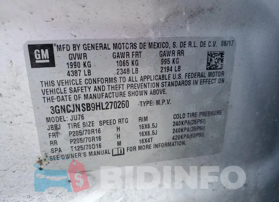 3GNCJNSB9HL270260 Photo# 12