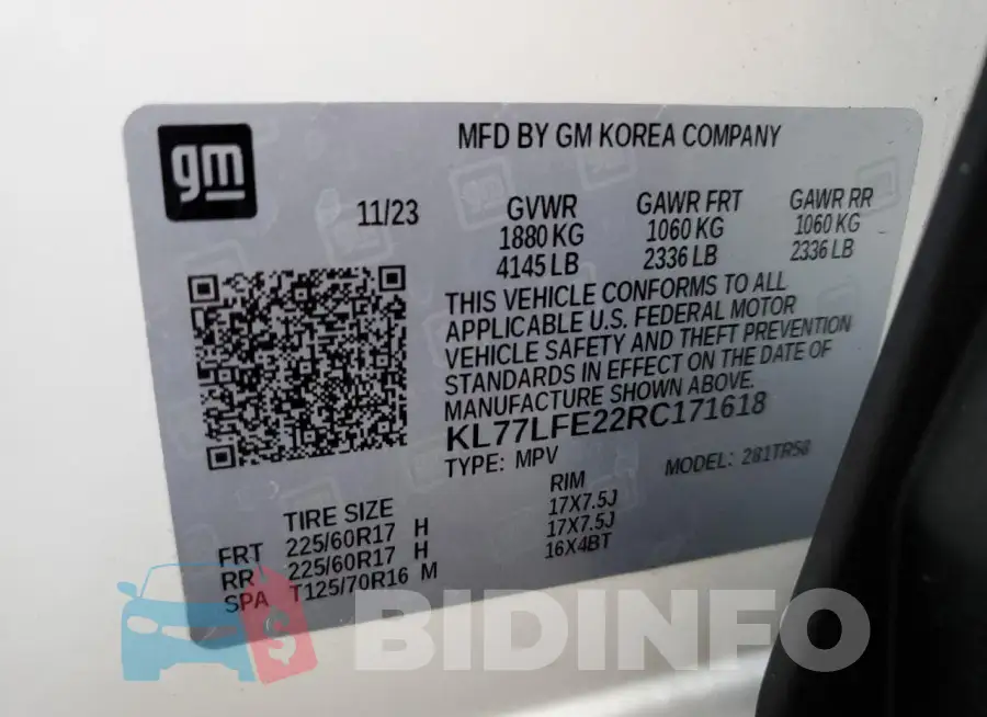 KL77LFE22RC171618 Photo# 14