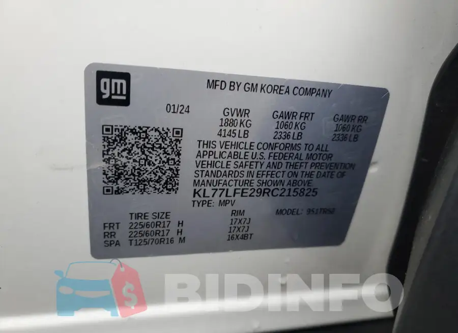 KL77LFE29RC215825 Photo# 13