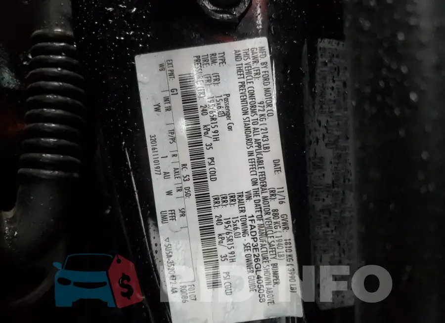 1FADP3E26GL405058 Photo# 12