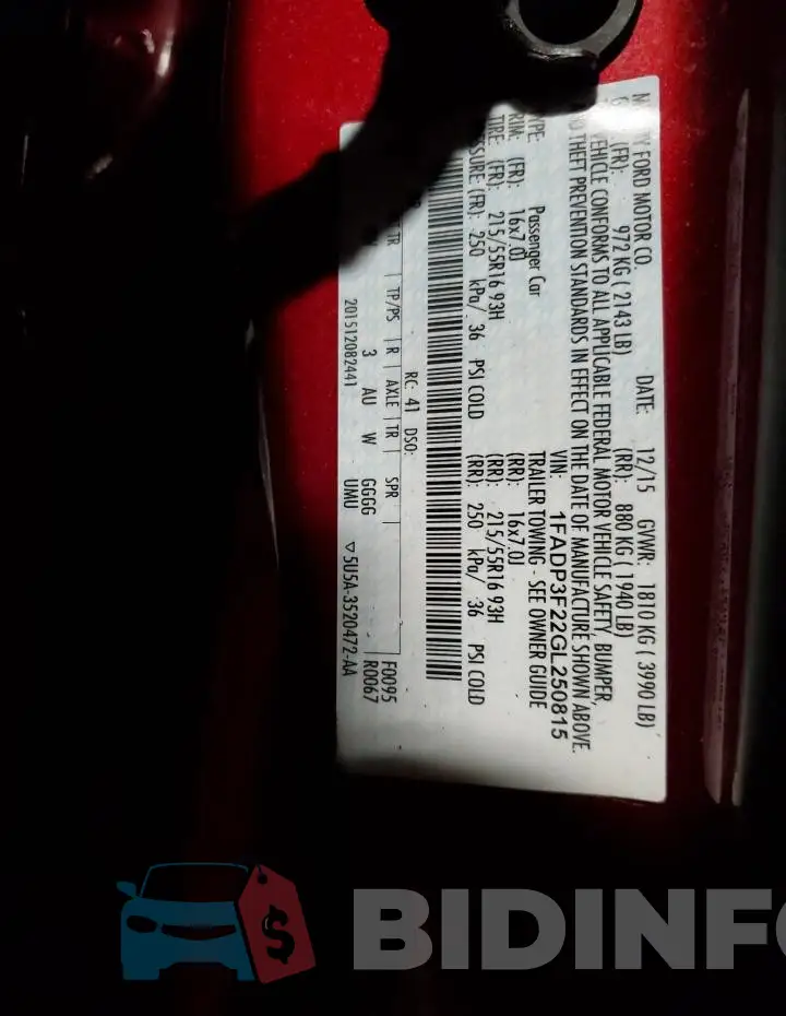 1FADP3F22GL250815 Photo# 12