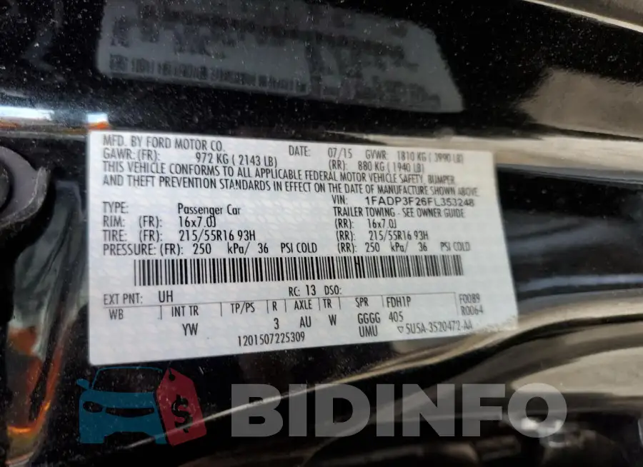 1FADP3F26FL353248 Photo# 13