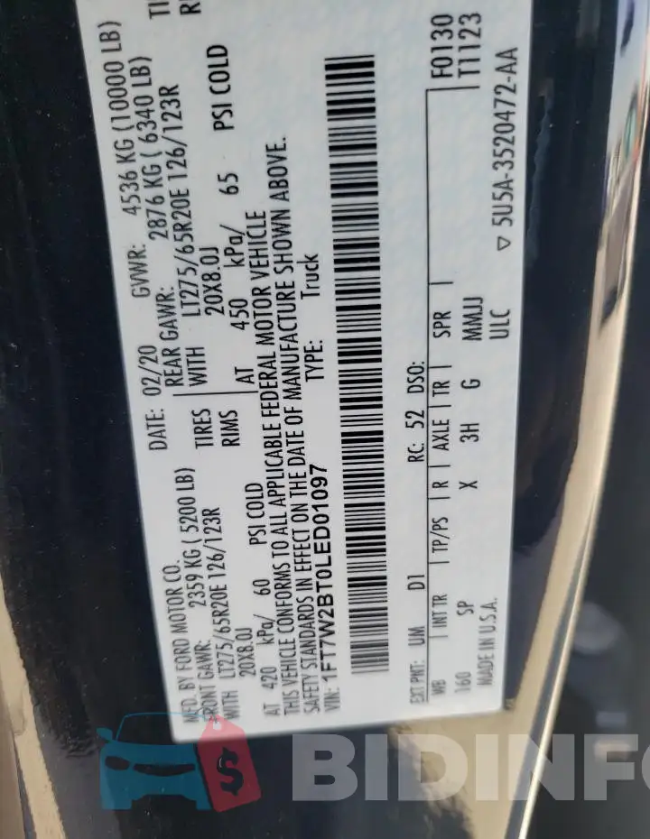 1FT7W2BT0LED01097 Photo# 12