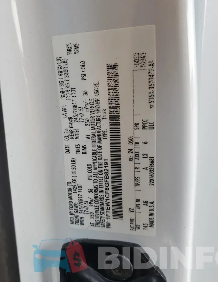 1FTEW1CF6GFB82191 Photo# 13
