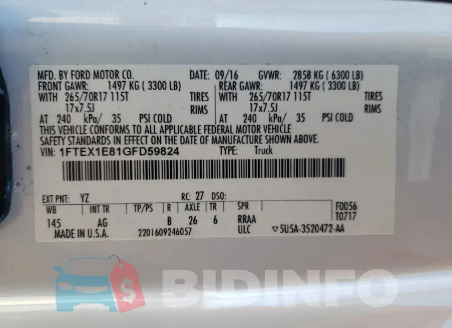 1FTEX1E81GFD59824 Photo# 13