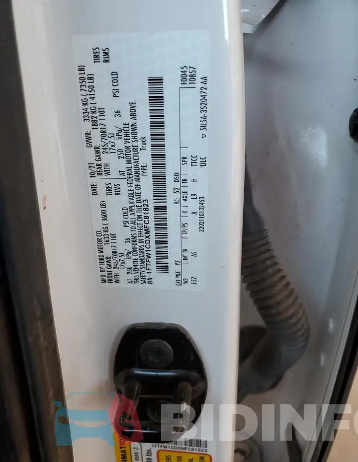 1FTFW1CDXMFC81823 Photo# 13