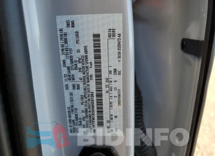 1FTFW1E5XNKE97282 Photo# 12