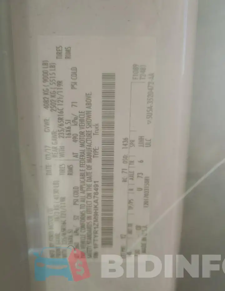 1FTYR1ZM9HKA78491 Photo# 13