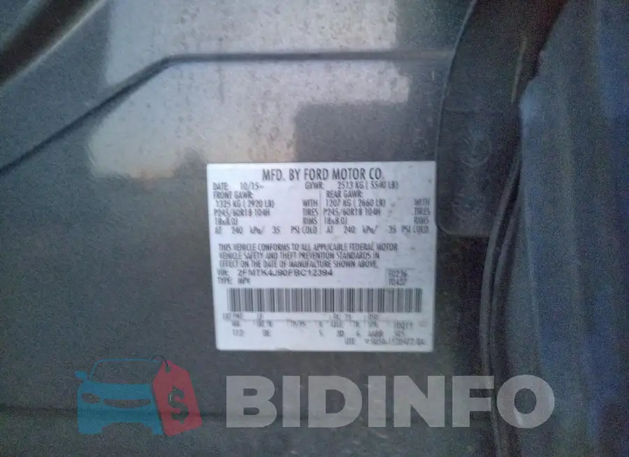 2FMTK4J90FBC12394 Photo# 13