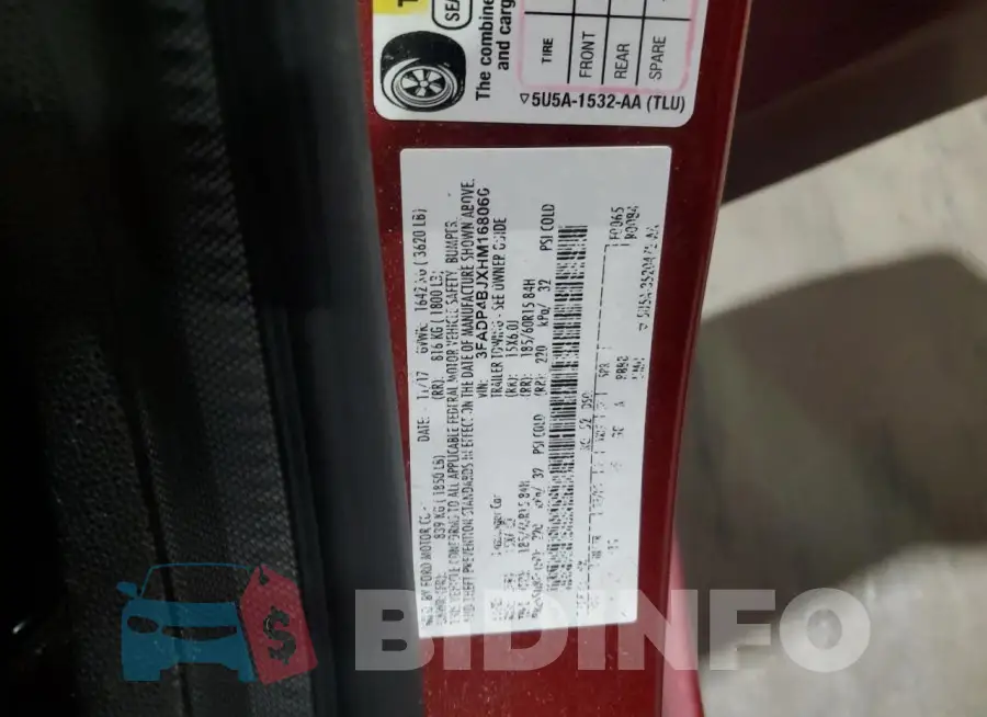 3FADP4BJXHM168060 Photo# 12