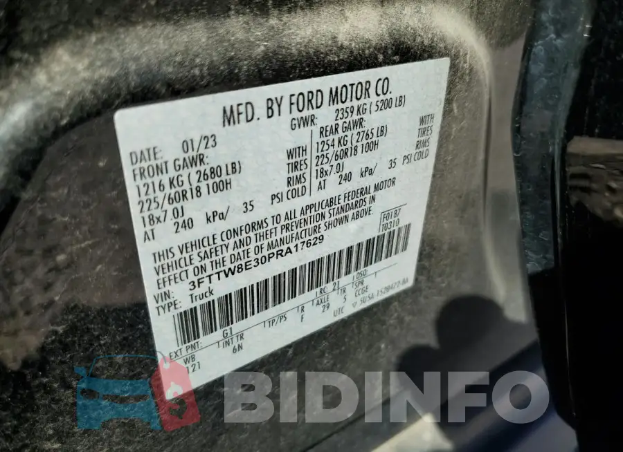 3FTTW8E30PRA17629 Photo# 12