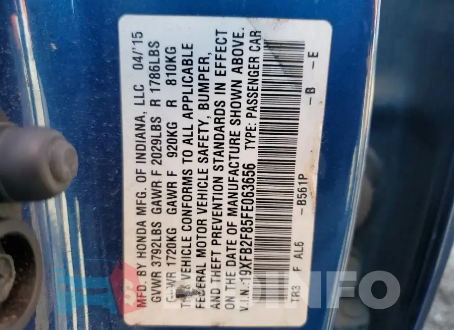 19XFB2F85FE063656 Photo# 12