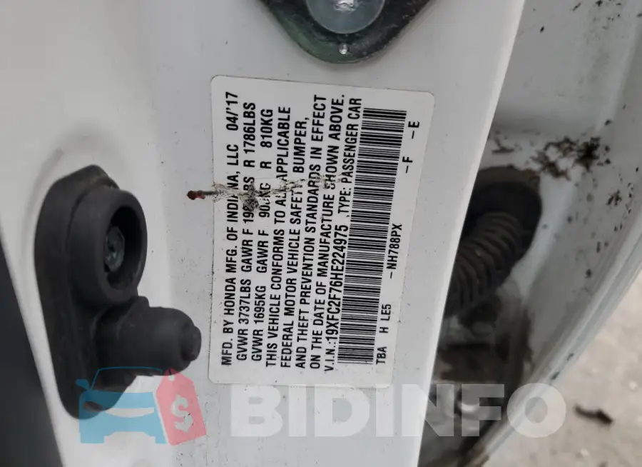 19XFC2F76HE224975 Photo# 12