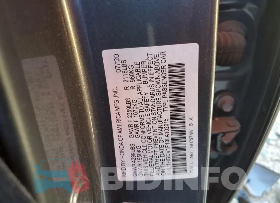 1HGCV1F10LA102015 Photo# 13