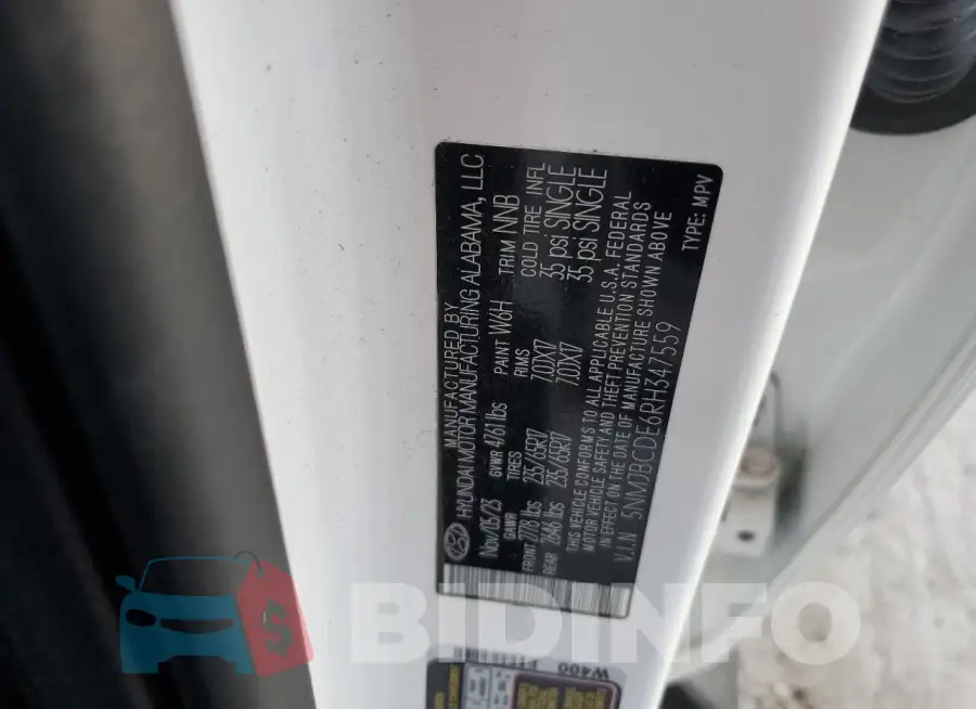 5NMJBCDE6RH347559 Photo# 12