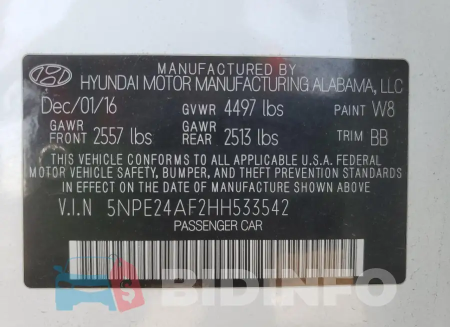 5NPE24AF2HH533542 Photo# 12