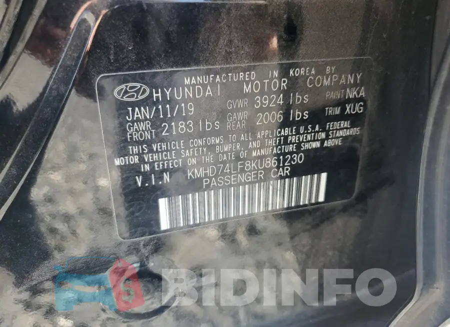 KMHD74LF8KU861230 Photo# 12