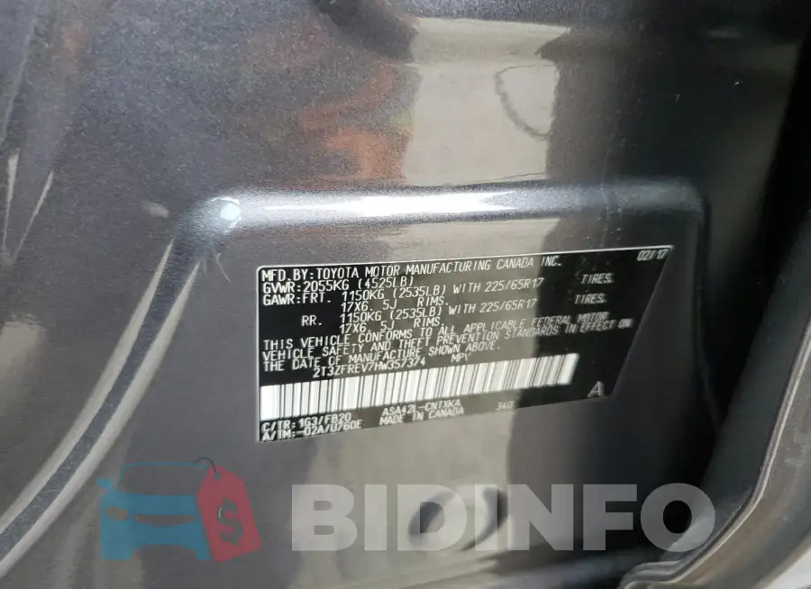 2T3ZFREV7HW357374 Photo# 13
