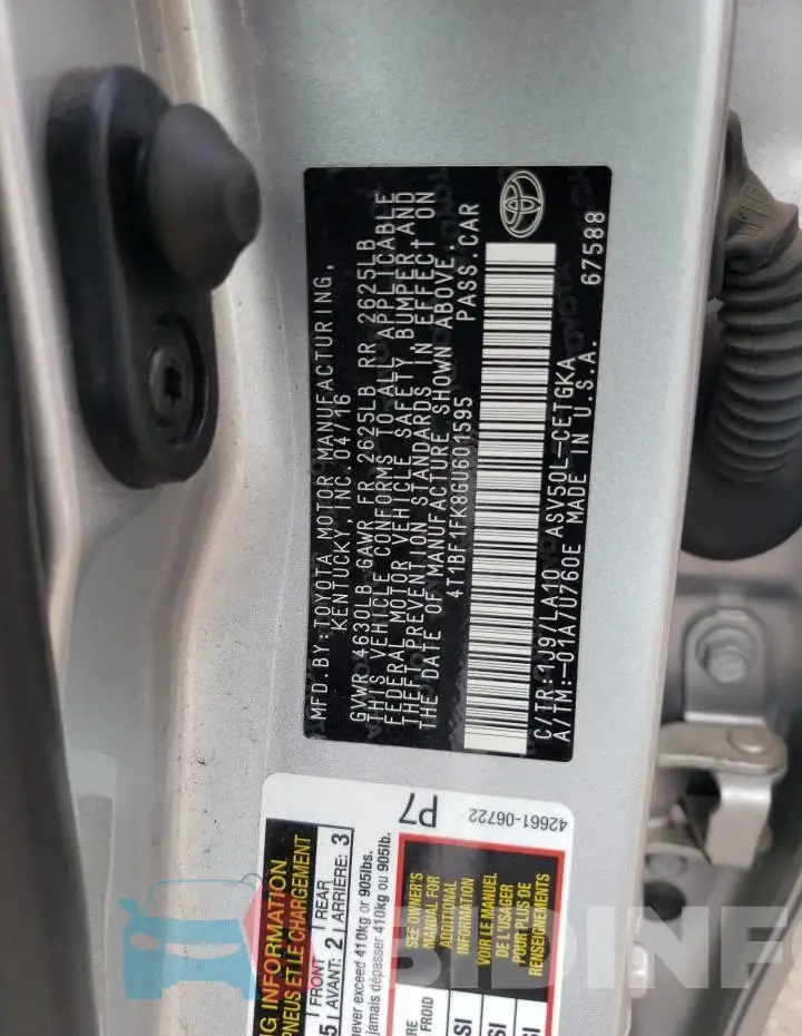 4T1BF1FK8GU601595 Photo# 13