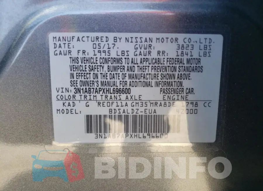 3N1AB7APXHL696600 Photo# 12