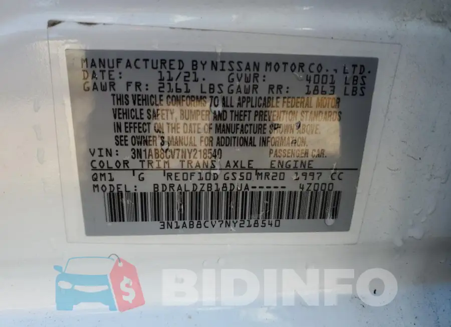 3N1AB8CV7NY218540 Photo# 13
