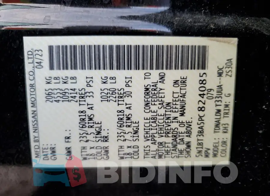 5N1BT3BA5PC824085 Photo# 14