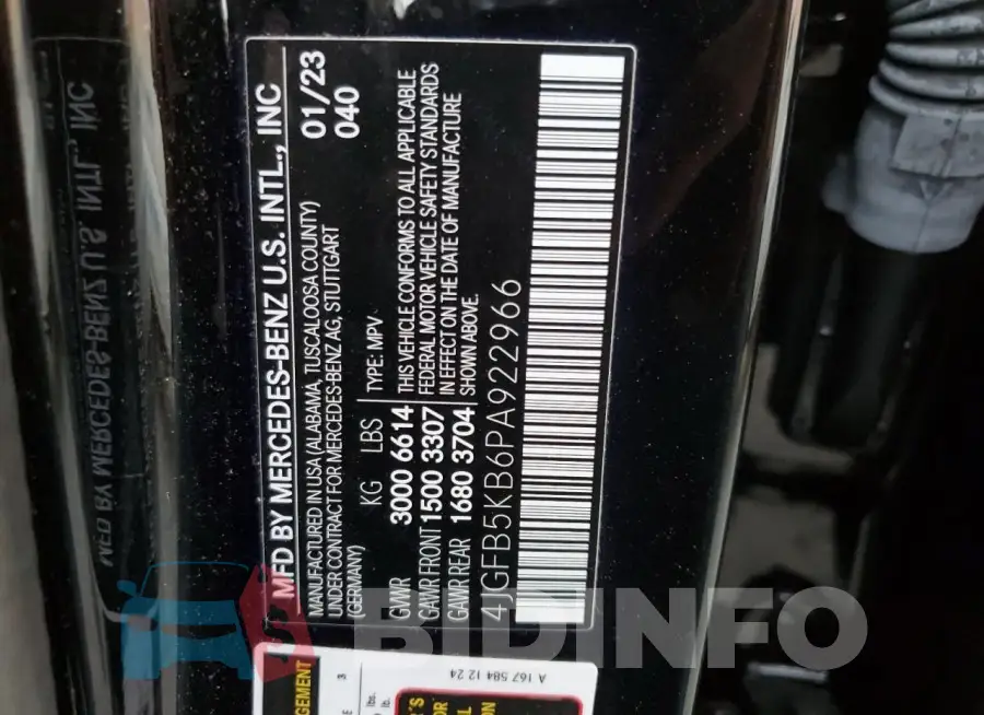 4JGFB5KB6PA922966 Photo# 13