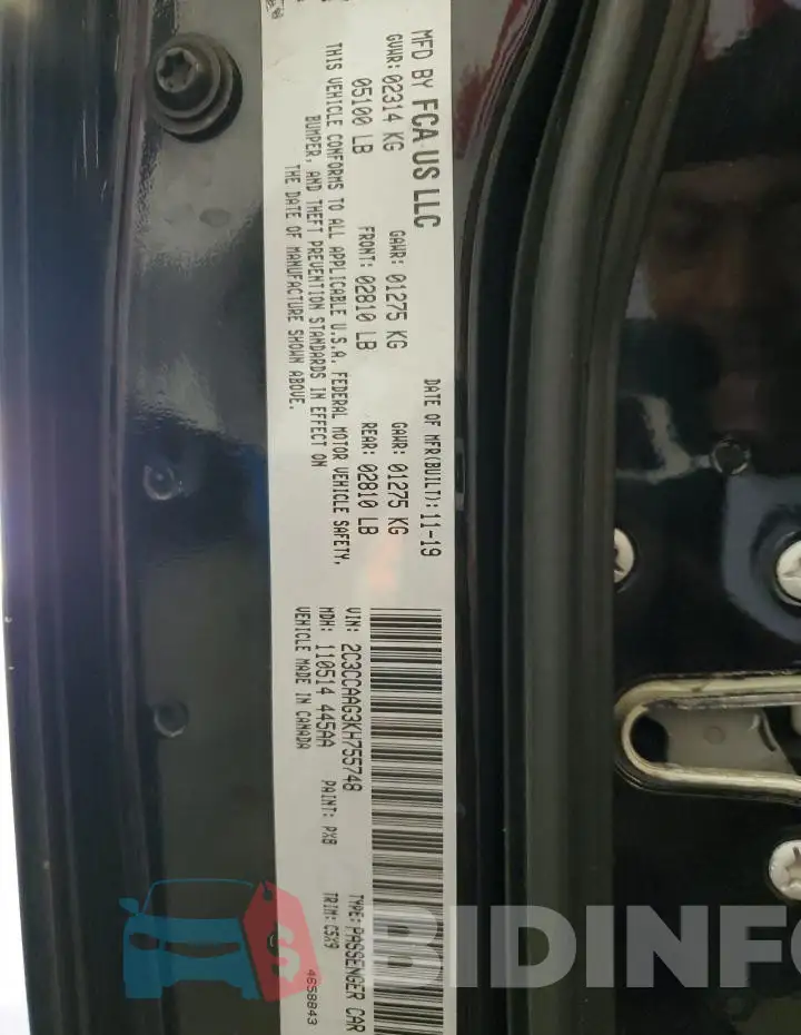 2C3CCAAG3KH755748 Photo# 12