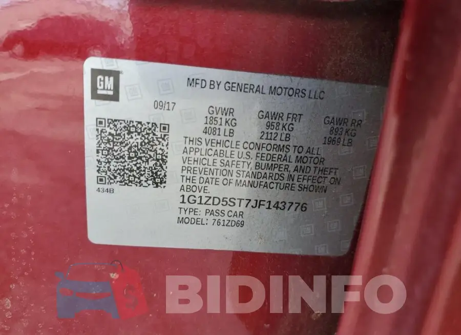 1G1ZD5ST7JF143776 Photo# 12