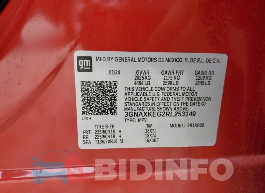 3GNAXKEG2RL253149 Photo# 12
