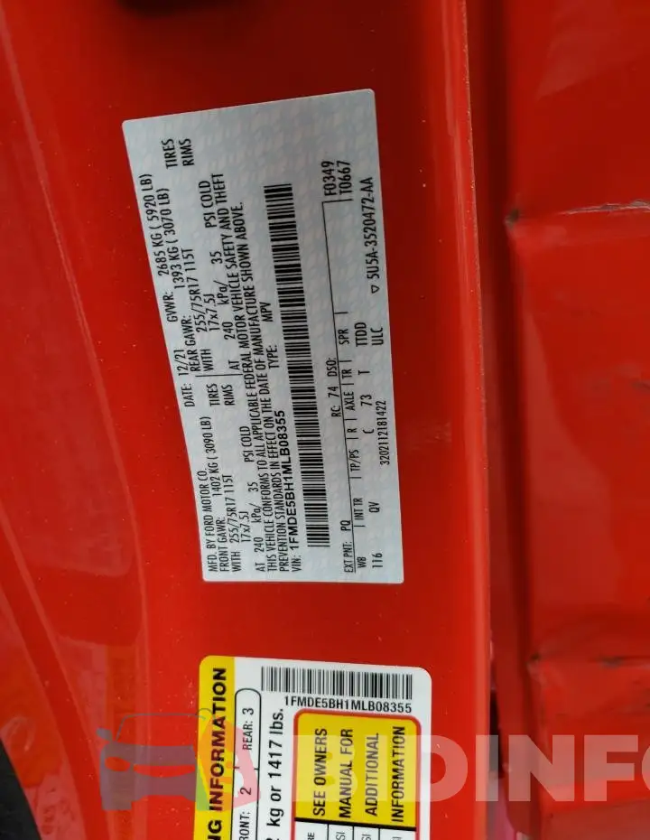 1FMDE5BH1MLB08355 Photo# 12