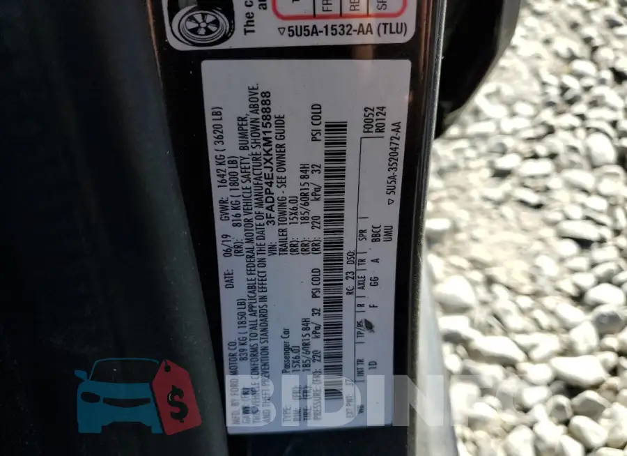 3FADP4EJXKM158888 Photo# 14