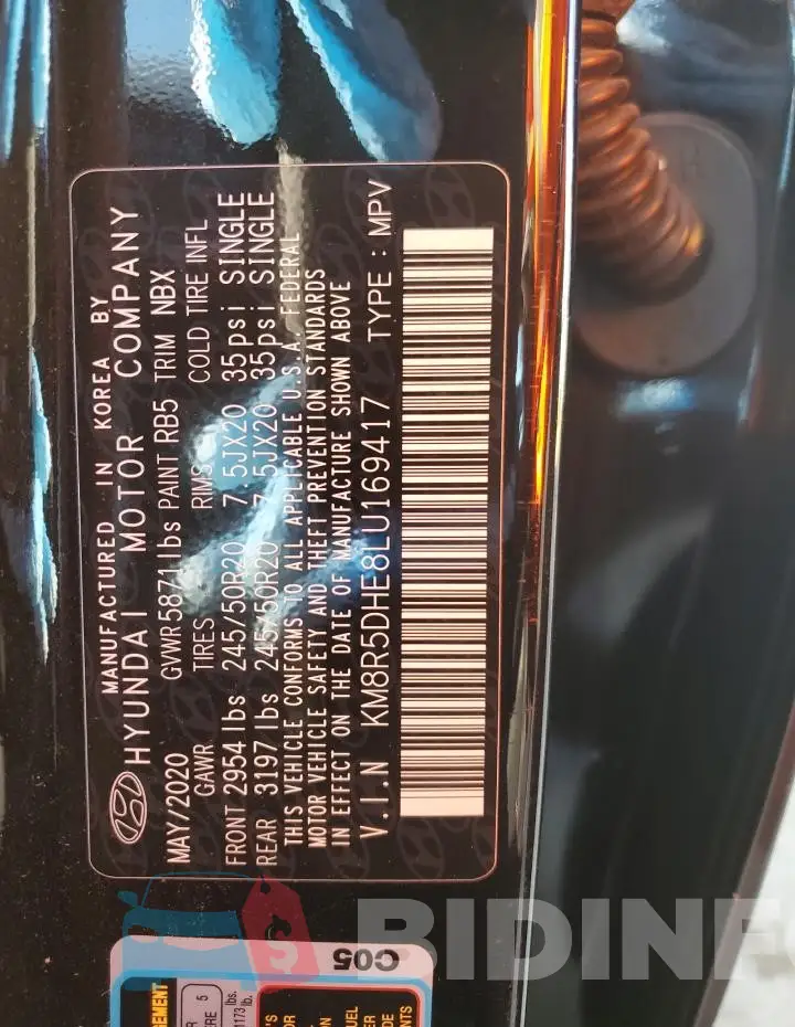 KM8R5DHE8LU169417 Photo# 14