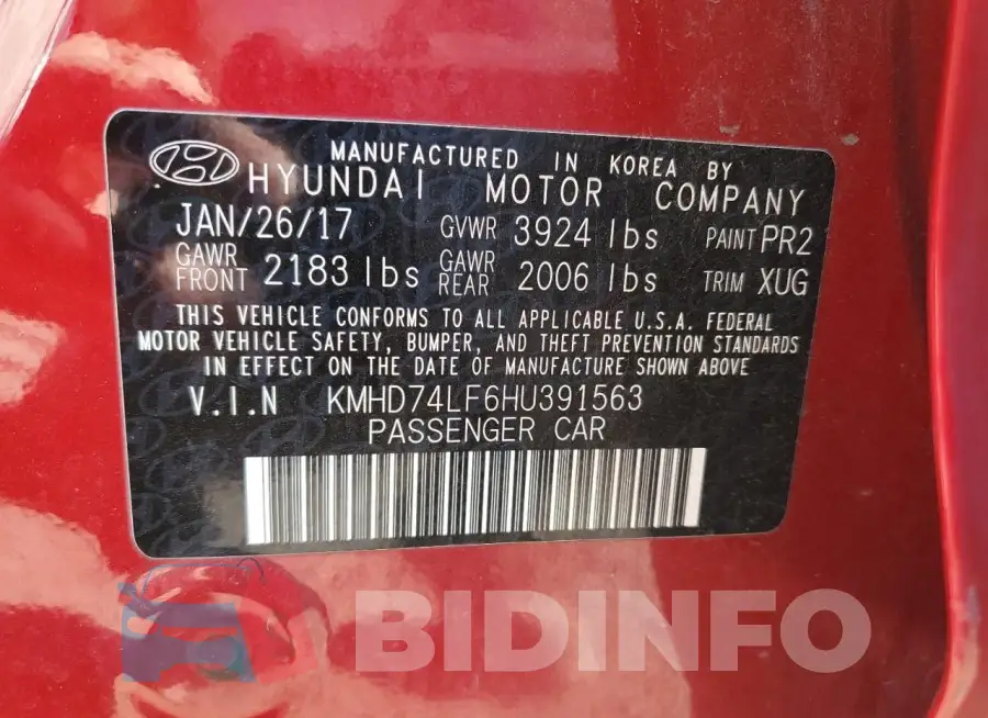 KMHD74LF6HU391563 Photo# 12